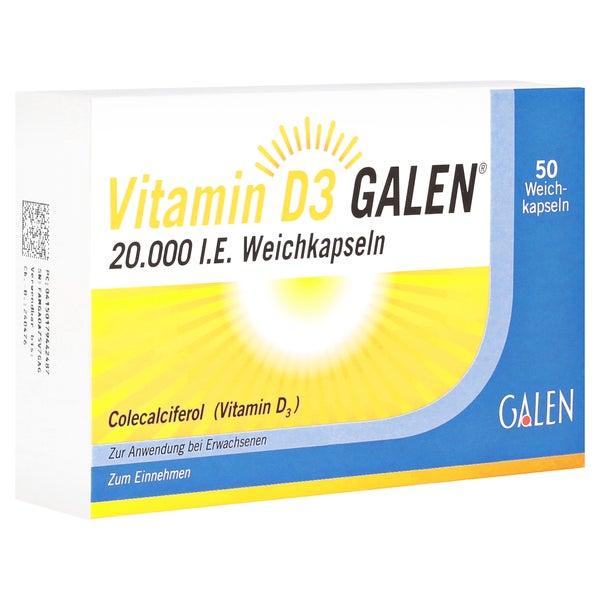 VITAMIN D3 GALEN 20.000 I.E. Weichkapseln 50 St