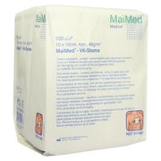 Produktabbildung: MaiMed Stoma Vliesstoffkompressen 4-lagig 100 St