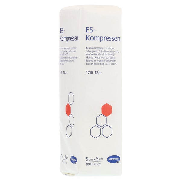 Es-kompressen Unsteril 5x5 cm 12fach 100 St