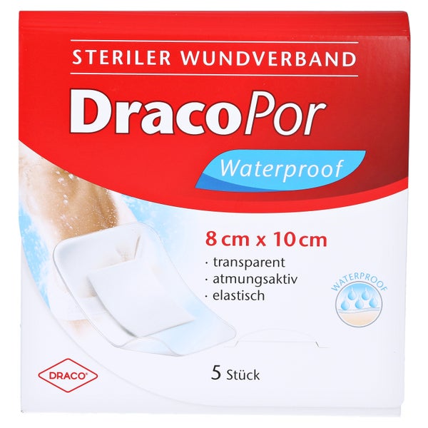 Dracopor Waterproof Wundverband 8x10cm steril 5 St