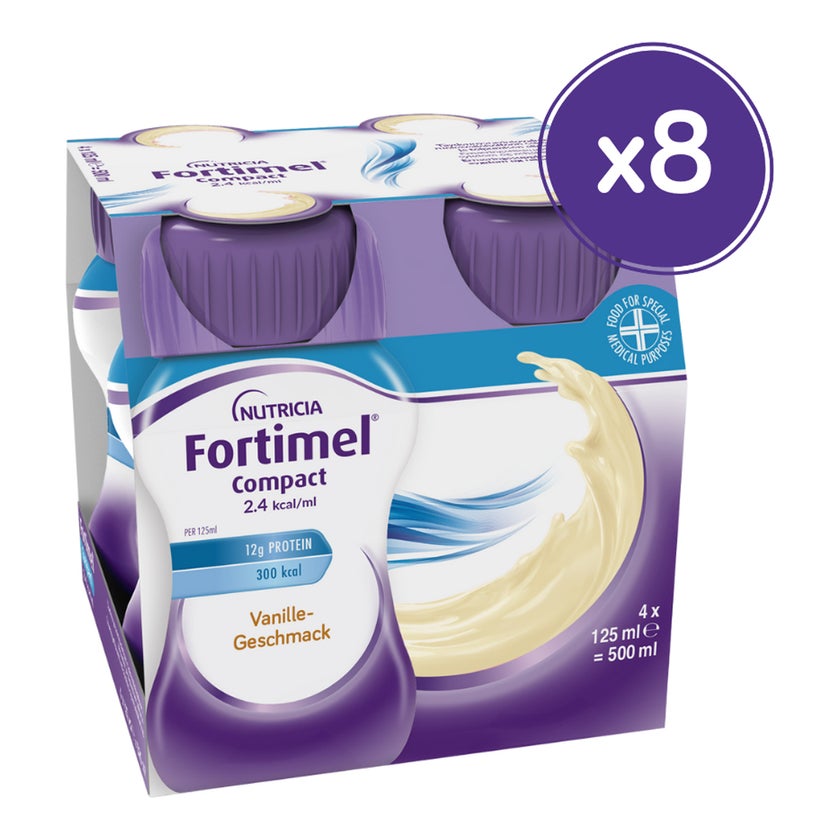 Fortimel Compact 2.4 Vanillegeschmack 8X4X125 ml