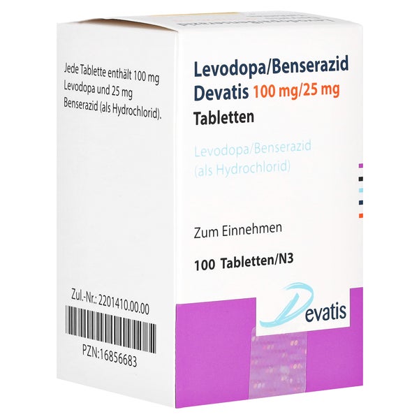 LEVODOPA/Benserazid Devatis 100mg/25mg Tabletten 100 St