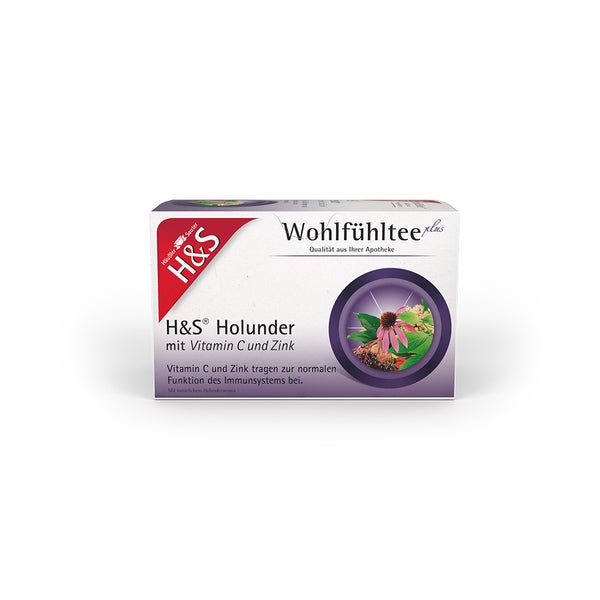 H&S Holunder M.vitamin C und Zink Filter 20X2,5 g
