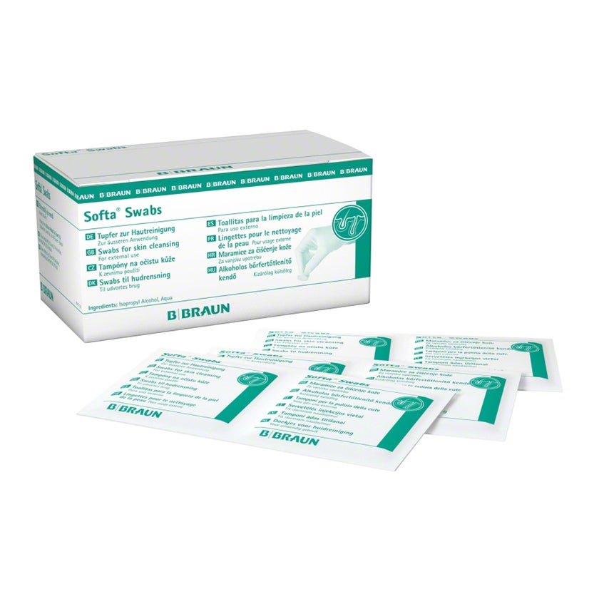 B. Braun Softa Swabs 65 x 30 mm Alkoholtupfer zur Hautreinigung 100 St