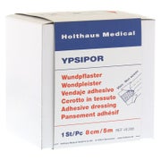 Holthaus Medical YPSIPOR Wundpflaster, Vlies, latexfrei - 1 Packung = 1 Rolle, Maße: 8 cm x 5 m 1 St