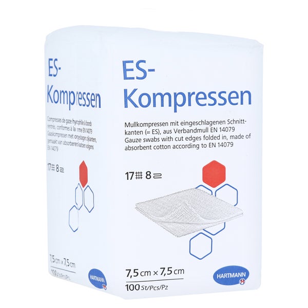 Es-kompressen Unsteril 7,5x7,5 cm 8fach 100 St