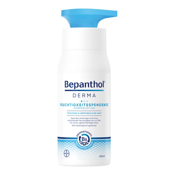 Bepanthol DERMA Feuchtigkeitsspendende Körperlotion, Pumpspender 1X400 ml