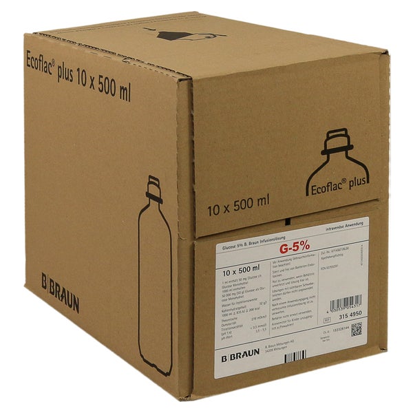 Glucose 5% B.braun Ecoflac Plus 10X500 ml