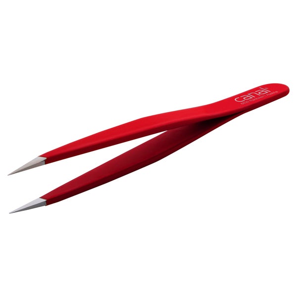 Splitterpinzette, rot, rostfrei, 9 cm 1 St