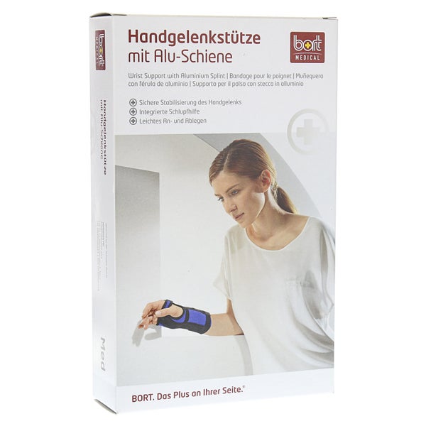 BORT Handgelenkstütze M.aluschiene re.S 1 St
