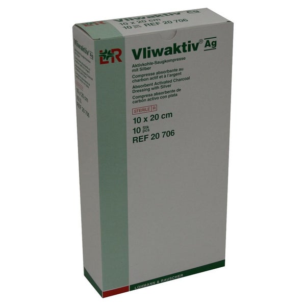Vliwaktiv Ag Saugkompresse 10 x 20 cm Steril 10 St