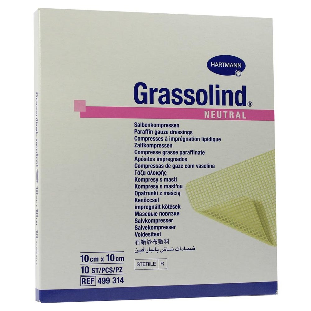 Grassolind Salbenkompressen 10x10 cm ste 10 St Image