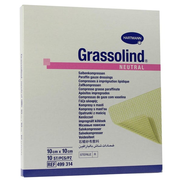 Grassolind Salbenkompressen 10x10 cm ste 10 St