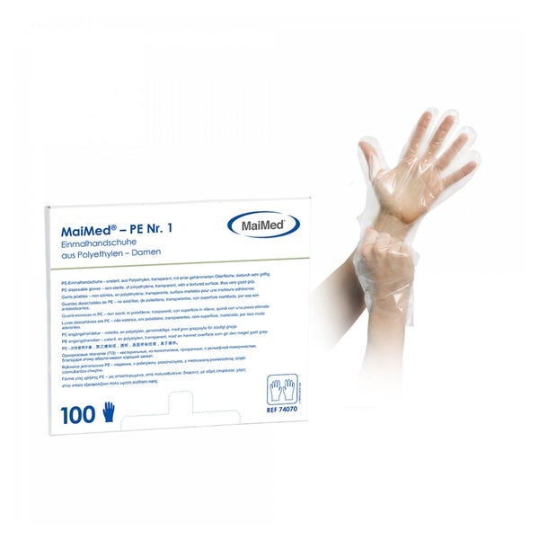 MaiMed® PE Handschuhe aus Polyethylen 100 Stck. - Damen 100 St
