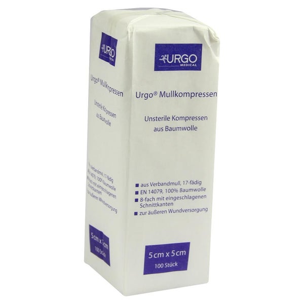 URGO Mullkompressen 5x5 cm unsteril 100 St