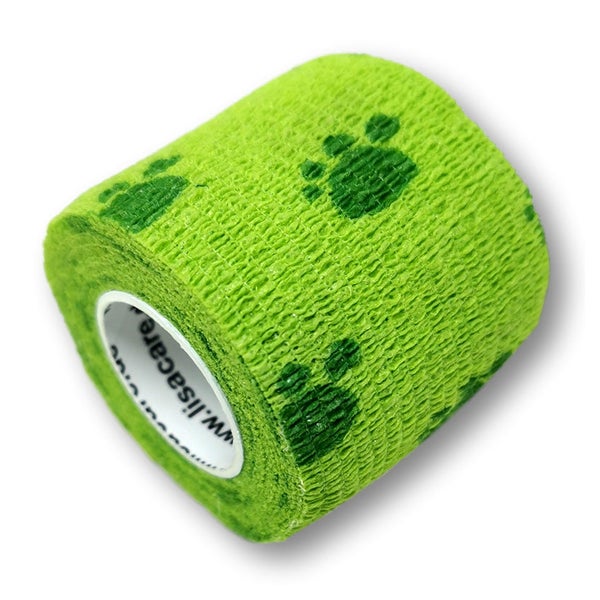 LisaCare selbstklebender Verband - Tatze Grün - 5cm x 4,5cm 1 St