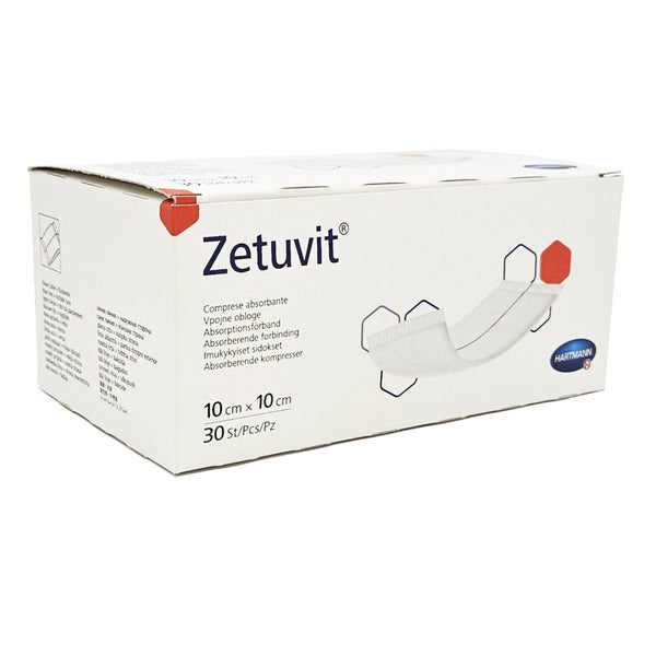 Zetuvit Saugkompressen Unsteril 10x10 cm 30 St