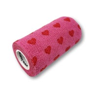 Produktabbildung: LisaCare kohäsive Bandage - Herzen Rosa - 10cm x 4,5m 1 St