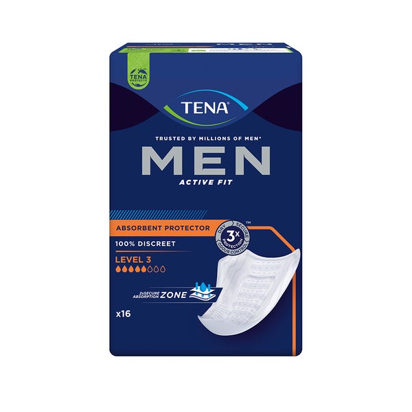 TENA Men Active Fit Level 3 Inkontinenzeinlagen, 16 Stück 6X16 St