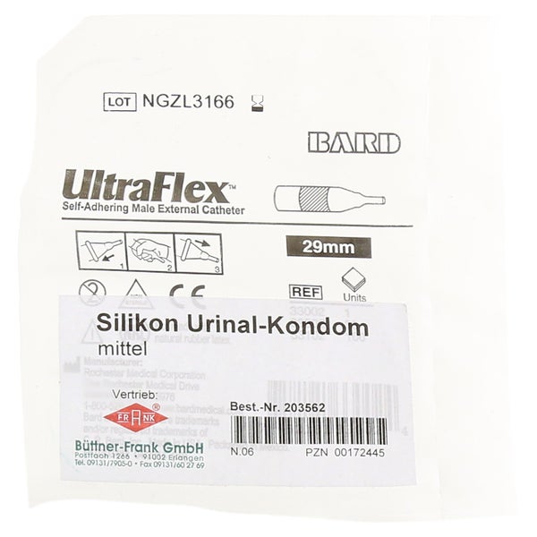Urinalkondom 30 mm mittel Silikon selbst 1 St