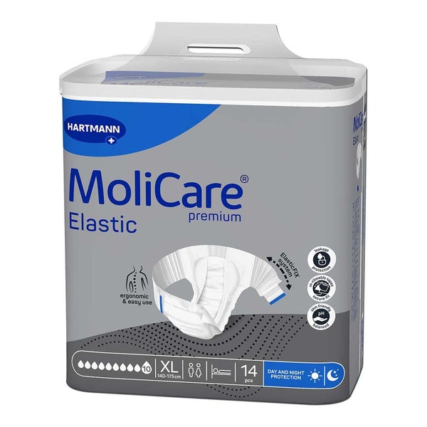 MoliCare Premium Elastic, 10 Tropfen, Gr. XL, 140 - 175 cm Hüftumfang 4X14 St