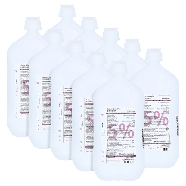 Glucose 5% Deltamedica Infusionslösung P 10X1000 ml