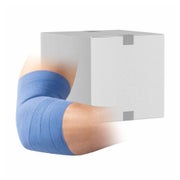 Lohmann & Rauscher Haftelast Fixierbinde, latexfrei, blau, selbsthaftend - 1 Packung = 6 Stück, lose im Karton, Maße: 6 cm x 20 m 6 St