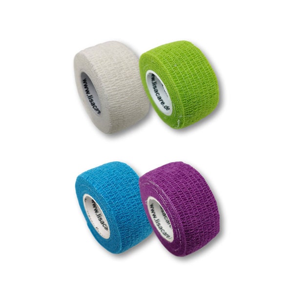 LisaCare Fingerpflaster 2,5cm x 4,5m - 4er Set Farbmix3 4 St