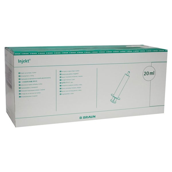 B. Braun Injekt Einmalspritzen Luer Lock LL 100 Stück - 20 ml 100X20 ml