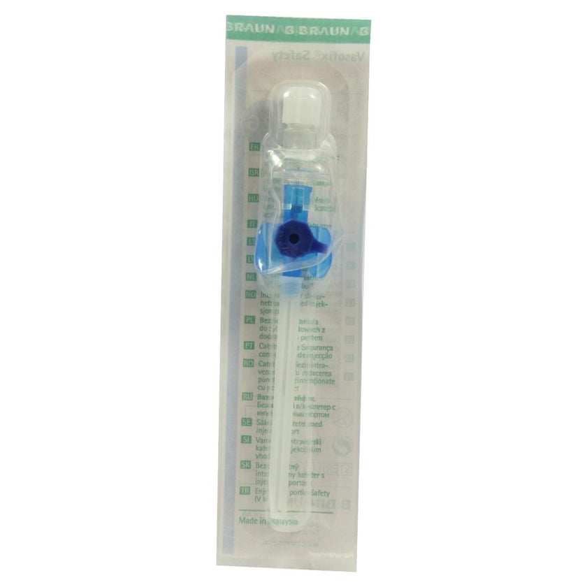 B.Braun Vasofix Safety Braunüle 50 Stück - 22 G, 0,9 mm blau, 25 mm Stichlänge 1 St