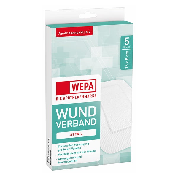 WEPA Wundverband 15 x 8 cm steril 5 St