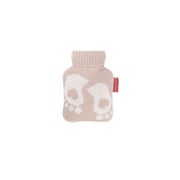 Mini-Wärmflasche 0,2 l mit Strickbezug hellbraun Füße 1 St