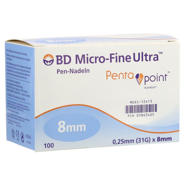 BD Micro-fine Ultra Pen-Nadeln 0,25x8 mm 100 St