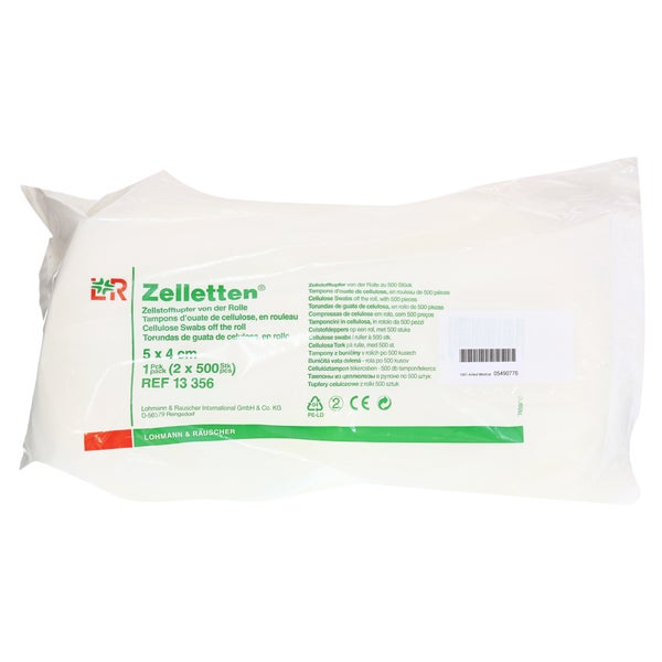 Zelletten Tupfer 4x5 cm unsteril Rolle 2X500 St