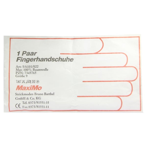 Handschuhe Strick Baumwolle Gr. 9 dünn 2 St