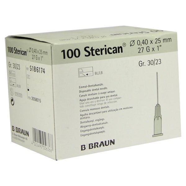B.Braun Sterican Dentalkanülen (100 Stck.) - 30/23, 0,40 x 25 mm 100 St