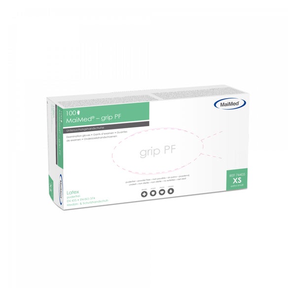 MaiMed® grip PF Einmalhandschuhe Latex - XS 100 St