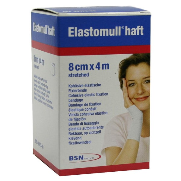 Elastomull haft 4mx8cm 45472 Fixierbinde 1 St