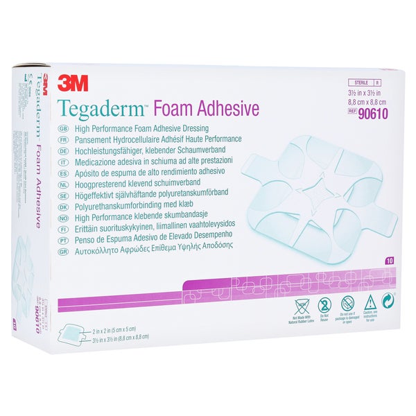 Tegaderm 3M Foam Adhesive 8,8x8,8 cm 906 10 St