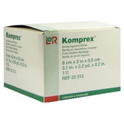 Lohmann & Rauscher Komprex Schaumgummi Binde, weiß, individuell zuschneidbar - 1 Stück, Maße: 8 cm x 2 m, Stärke 5 mm 1 St