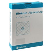 Biatain Alginate Ag Kompressen 5x5 cm mi 10 St