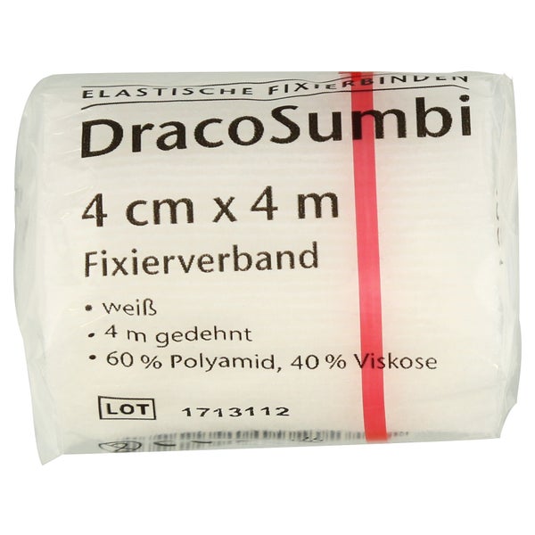 Dracosumbi Fixierbinde 4 cmx4 m weiß 1 St