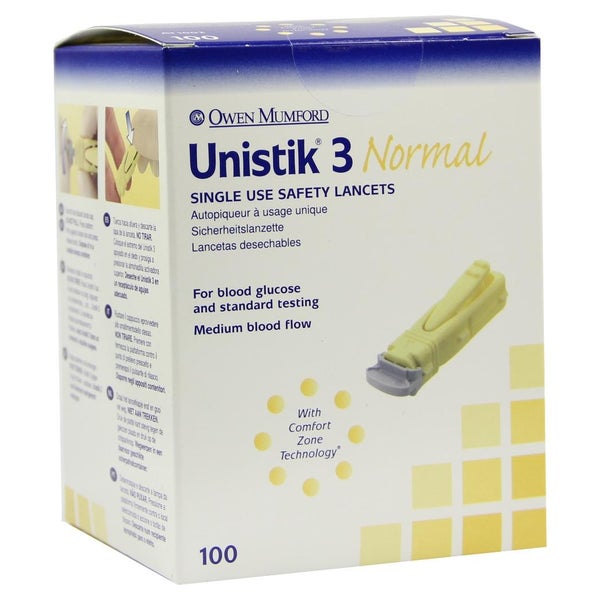 Unistik 3 Normal 1,8 mm Eindr.Tiefe Stec 100 St