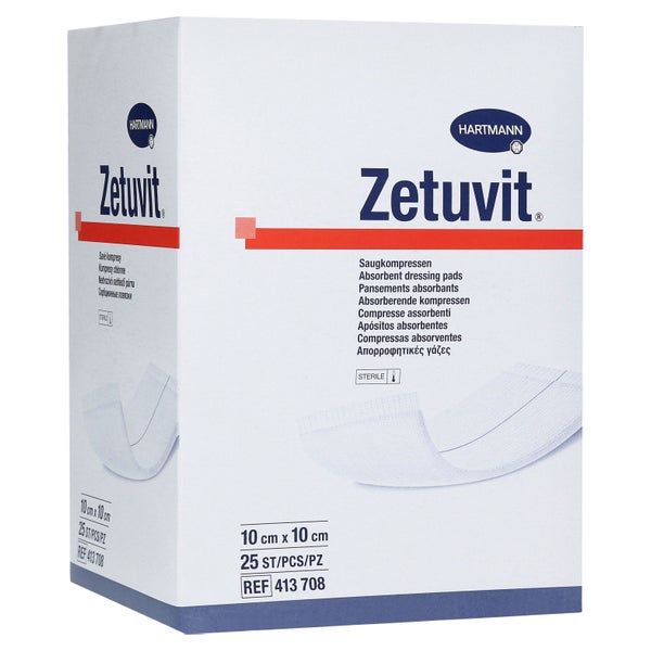 Zetuvit Saugkompressen Steril 10x10 cm 25 St