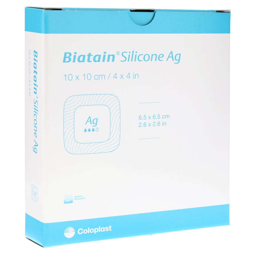 Biatain Silicone Ag Schaumverband 10x10 5 St