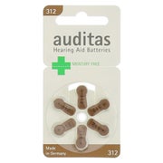 Auditas Hörgerätebatterie 312 Quecksilbe 6 St