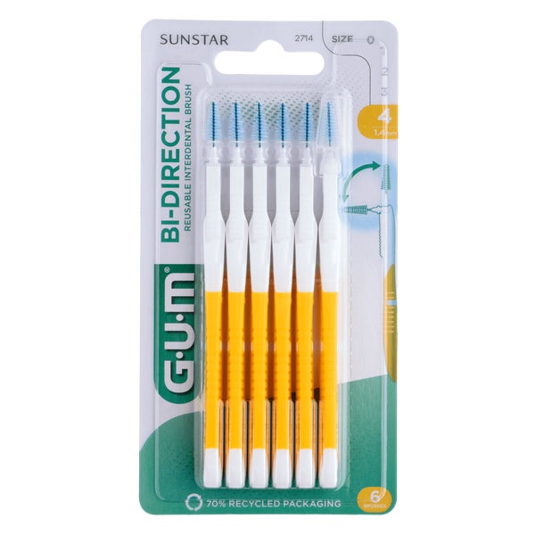 GUM Bi-direction Interdentalb.1,4 mm gel 6 St