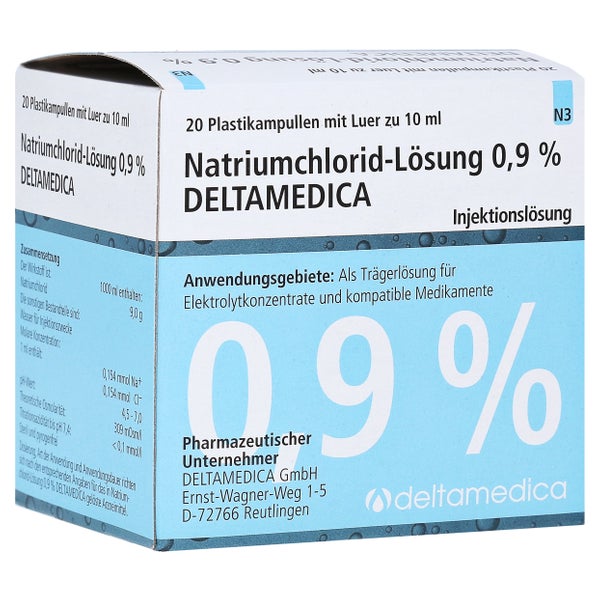Natriumchlorid-lösung 0,9% Deltamedica L 20X10 ml