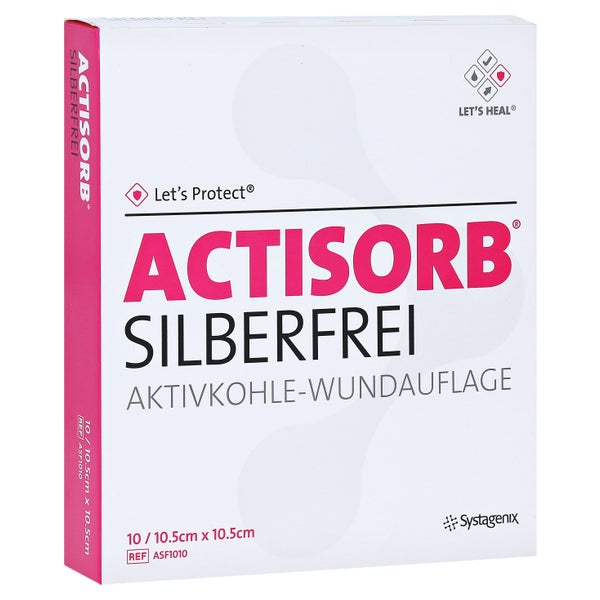 Actisorb Silberfrei 10,5x10,5 cm Aktivko 10 St