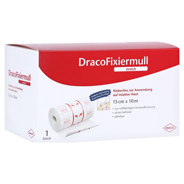Dracofixiermull Stretch 15 cmx10 m 1 St